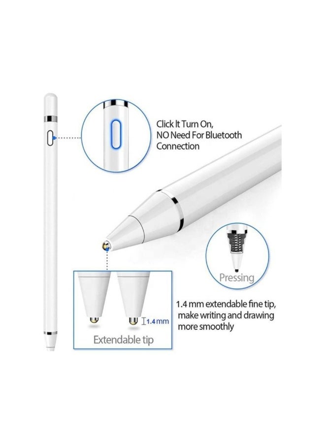 Pen For Apple iPad Stylus Features A Fine Tip Of 1.2mm White - Image 3