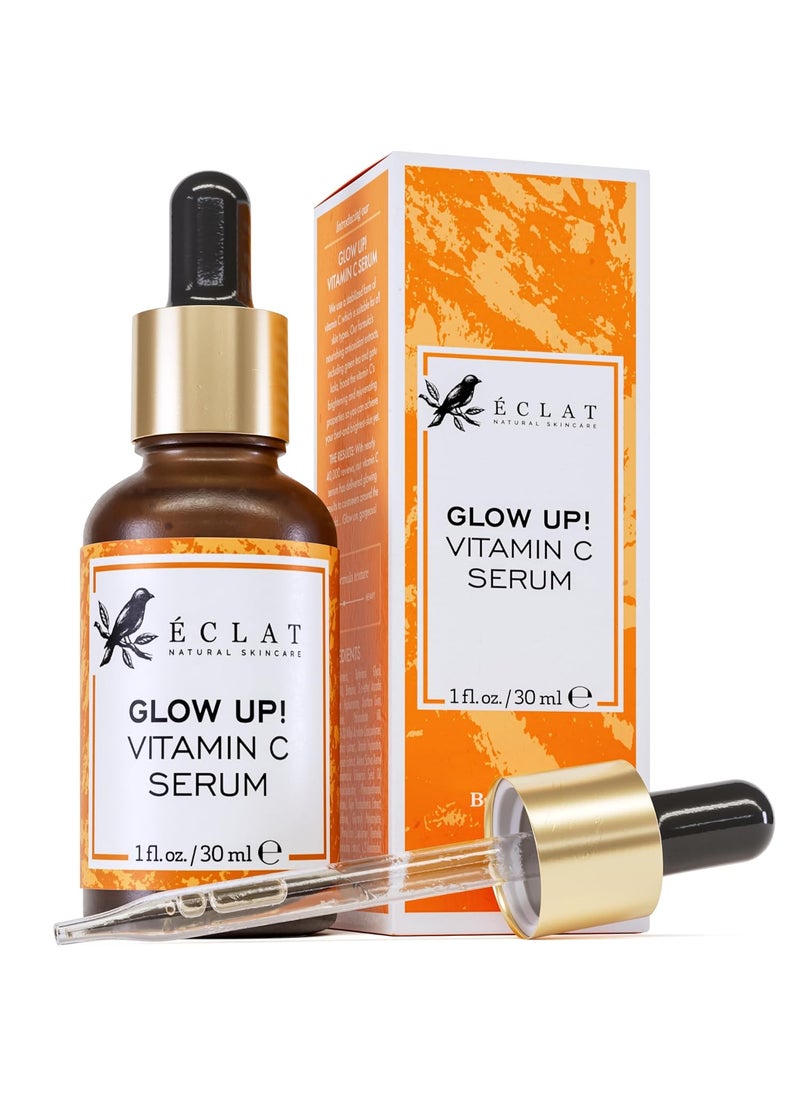 Eclat Skincare Vitamin C Face Serum - Skin Care for Dark Spots, Vitamin C Serum with Hyaluronic Acid, Ferulic Acid, & Vit E - Anti Aging and Skin Brightening, Pure Vit C Facial Care 30 ml 