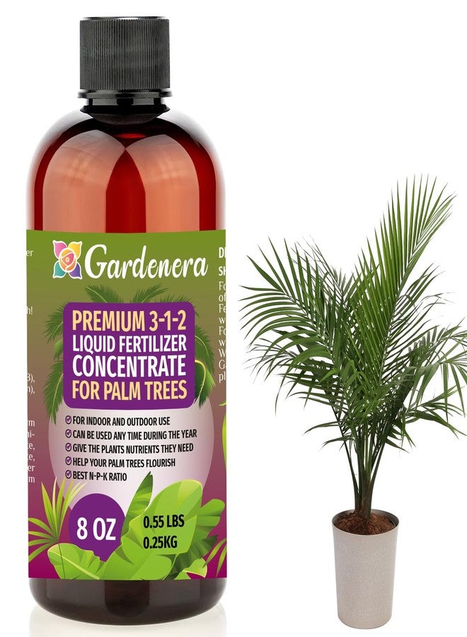 Gardenera Premium Liquid Palm Tree Plant Fertilizer - 3-1-2 Concentrate for Indoor Plants and Flowers by Gardenera | Organic Plant Food for Palm Trees - 8oz - Image 1