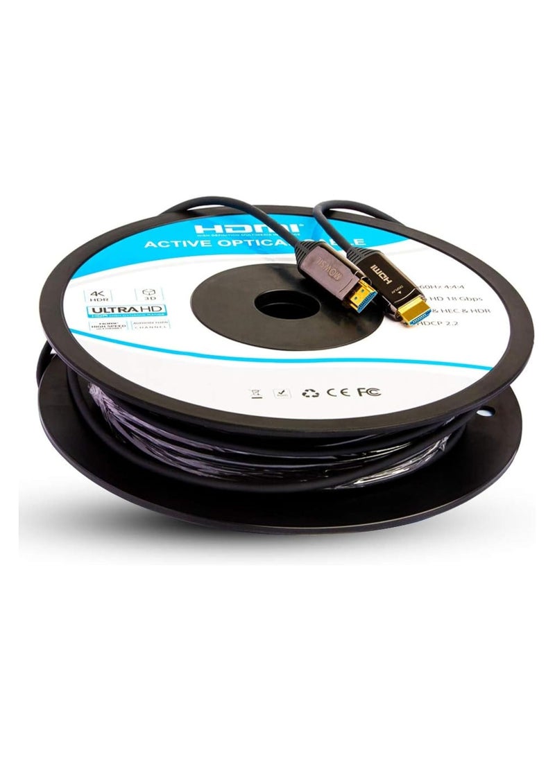 MOWSIL Active Optical AOC-Fiber HDMI 4K 60Hz 2.0 Cable 20Mtr, Supported Resolution UHD 4K@60Hz Bandwidth upto 18 Gbps  - Image 1