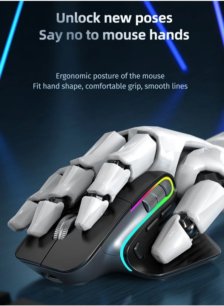 OGORUS - Multi-Device Wireless Mouse Bluetooth 5.0 & 3.0 Mouse 2.4G Wireless Portable Optical Mouse Ergonomic Right Hand Computer Mice (Black) - Image 1