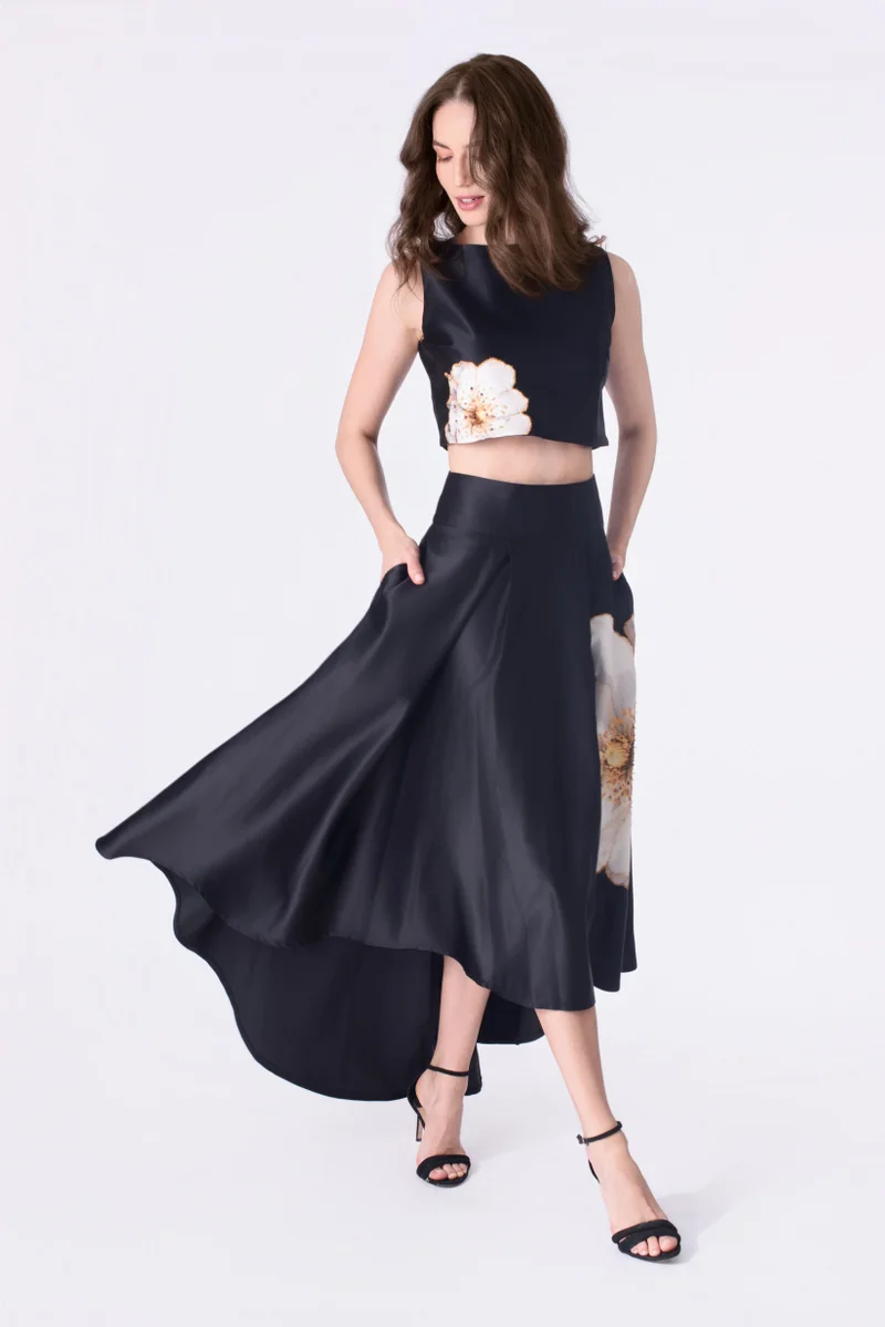 زيافي طقم زهرة القمر مطرز يدوياً