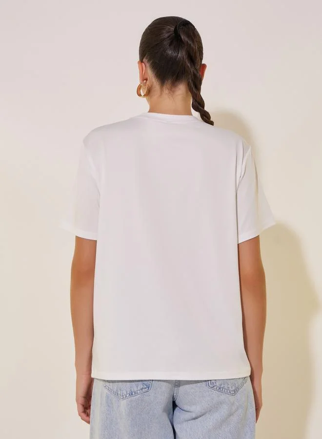 Take Two Graphic Logo Print Round Neck T-Shirt