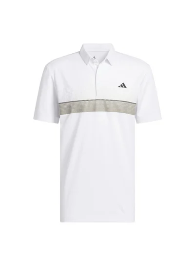 adidas قميص بولو رجالي أبيض جولف بولو