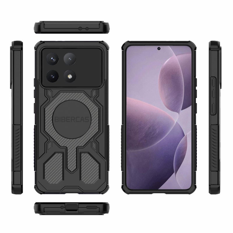 BIBERCAS For Redmi K70 Real Color Series Magsafe Shockproof Phone Case(Black) - Image 2