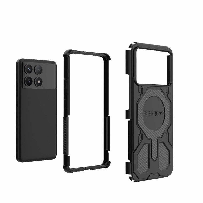 BIBERCAS For Redmi K70 Real Color Series Magsafe Shockproof Phone Case(Black) - Image 5