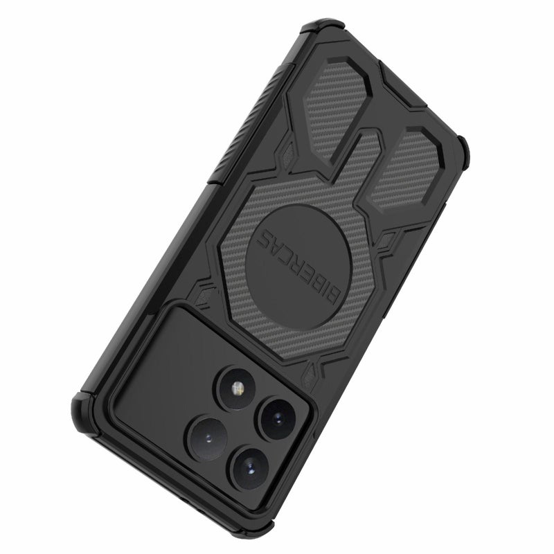 BIBERCAS For Redmi K70 Real Color Series Magsafe Shockproof Phone Case(Black) - Image 4