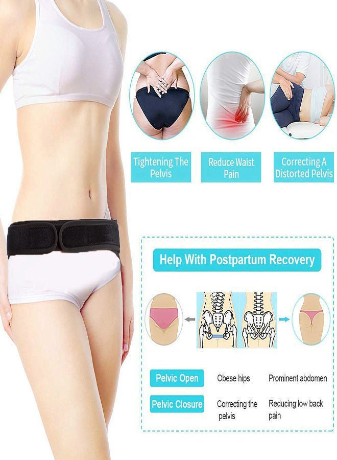 نيبمينينت Sacroiliac Hip Belt, Joint Belt for Women, Support Brace Belts Pregnancy, SI Support, Sciatica, Pelvis, Lumbar, Pain Relief (Regular Size) - Image 2