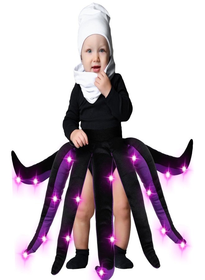 Funtery Halloween Octopus Costume Purple Tentacle Skirt with LED Funny Octopus Dress Sea Witch Mermaid Villain Cosplay - Image 1