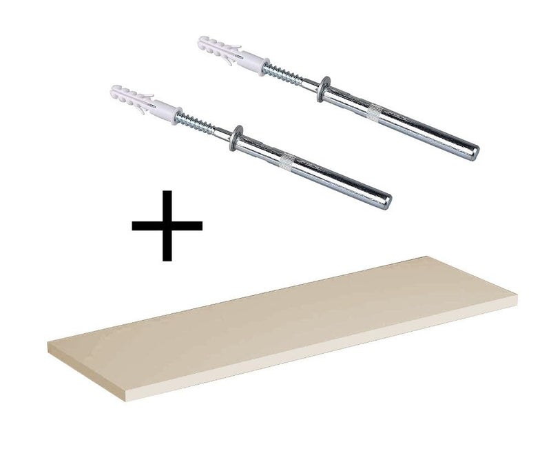 Home Gallery Single Floating Shelf 120x20 cm Beige - Image 2