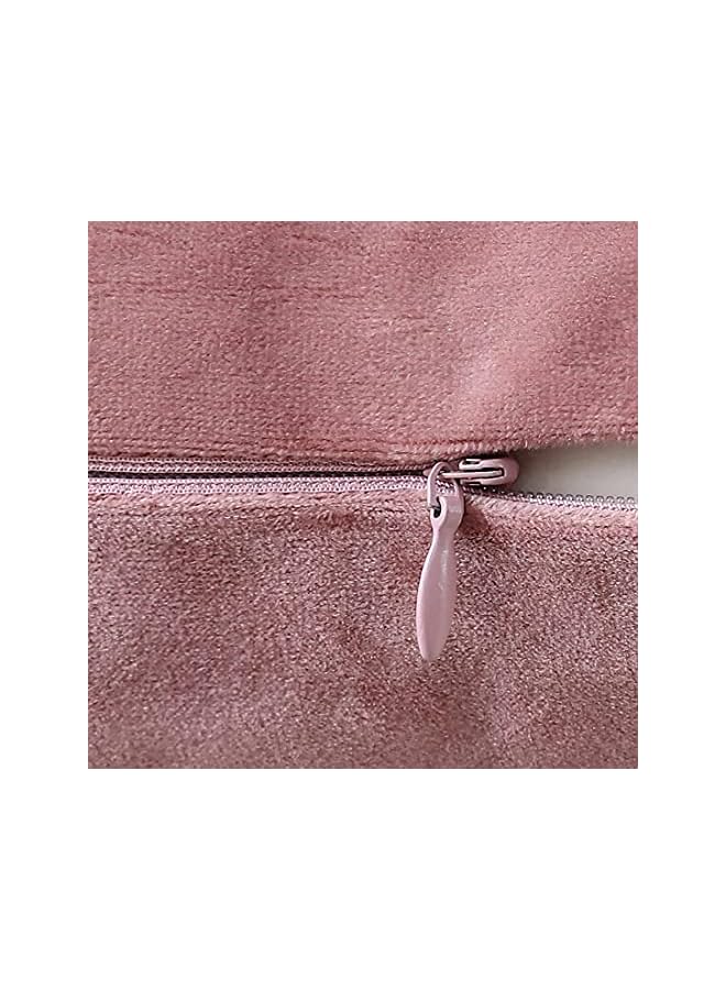 The Bros Comfy Dusty Rose Throw Pillow Covers Decorative Square Solid Thick Velvet Super Soft Cushion Cases Home Decor for Sofa Couch Living Room Chair, Set of 2, 18 x 18 Inch - Image 4