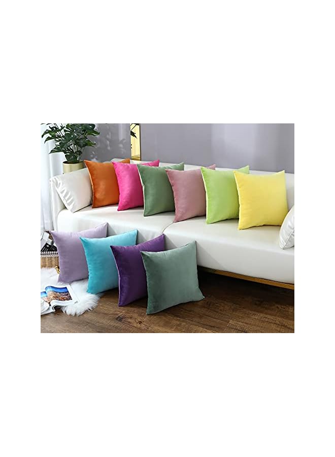 The Bros Comfy Dusty Rose Throw Pillow Covers Decorative Square Solid Thick Velvet Super Soft Cushion Cases Home Decor for Sofa Couch Living Room Chair, Set of 2, 18 x 18 Inch - Image 5