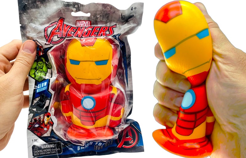 Ja-Ru JA-RU Marvel Avengers Large Foam Ball 5.5"" (1 Iron Man) Squishy Toy Figure Action Super Hero Spiderman  Hulk  Captain America  Iron Man & Black Panther. Fidget Stress Ball for Kids C-6821-1s - Image 2
