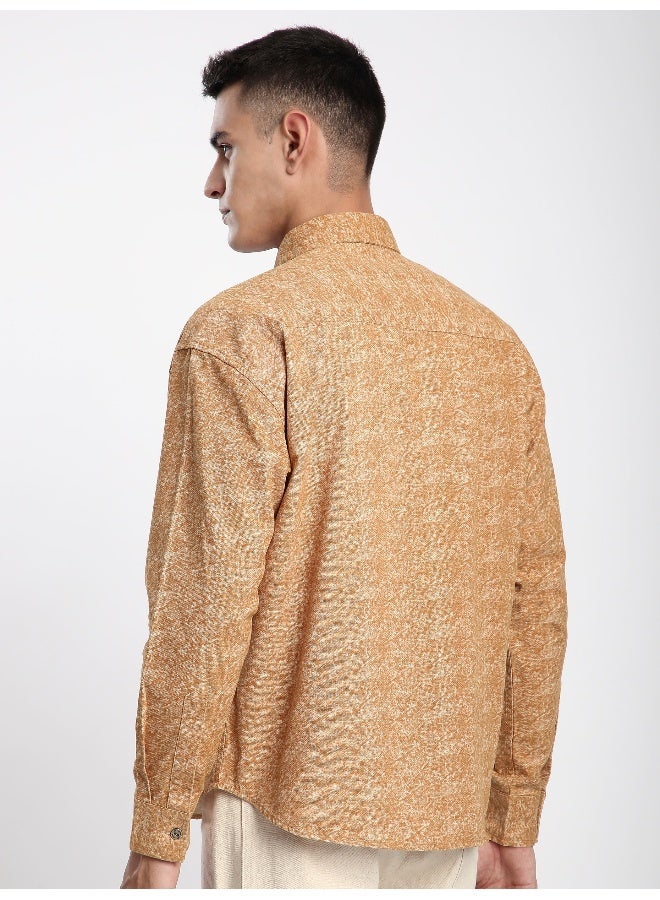 بيونغ أوفر شيرت بتأثير الصبغة البرتقالية - Image 5