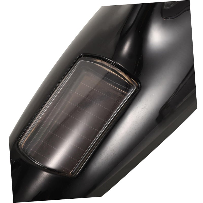 Solar Powered Shark Fin Antenna LED Warning Light with Flashing Red Light Easy Install for Car Roof - Image 4