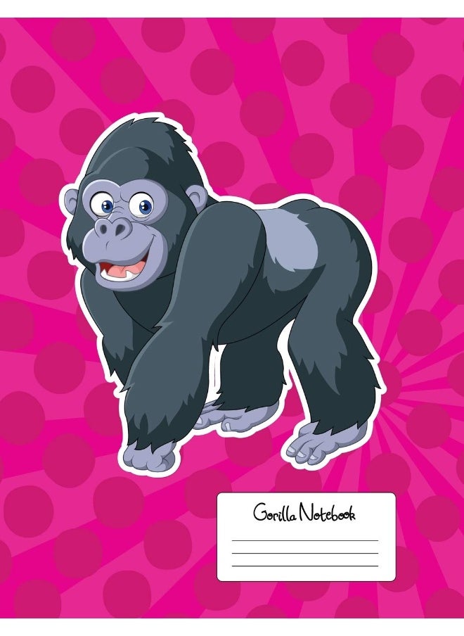 Gorilla Notebook: Blank Lined Journal Notebook, Cute Animal Notebook, for Girls or Boys, 8.5 x 11 lined 110 pages, for kids school students and teachers  - Image 2