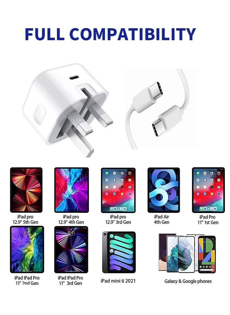 ELTRAZONE - Apple 20W Usb-C Power Adapter Iphone 13 SERIES - Ipad Pro White - Image 1