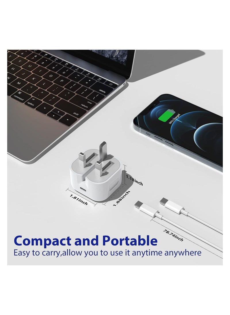 ELTRAZONE - Apple 20W Usb-C Power Adapter Iphone 13 SERIES - Ipad Pro White - Image 1