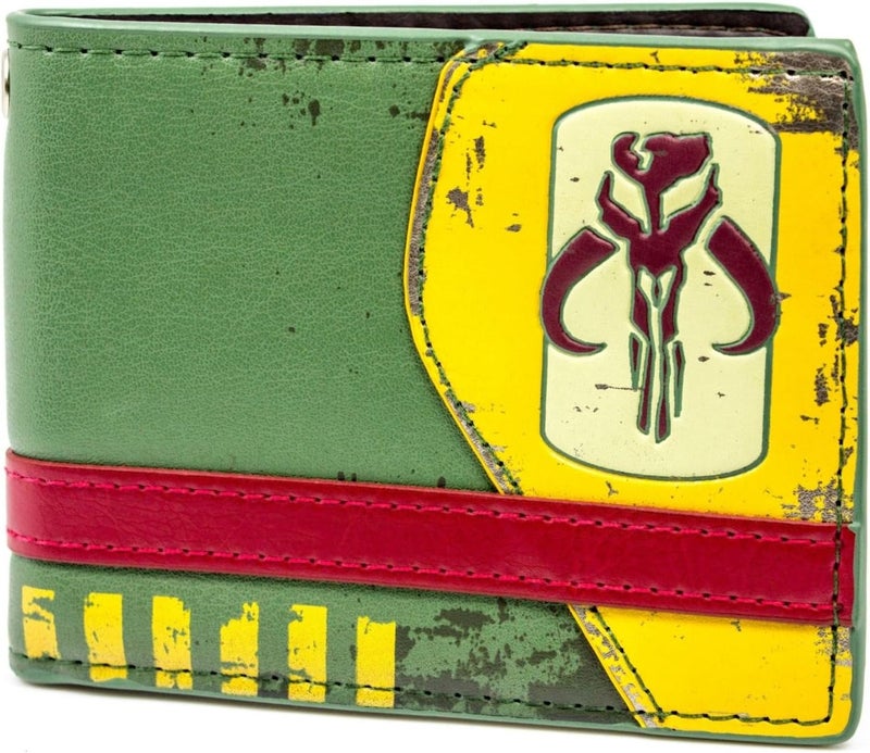 Starwars - Mandalorian Green Faux Leather Bi-Fold Wallet 3 x 2in - Image 2