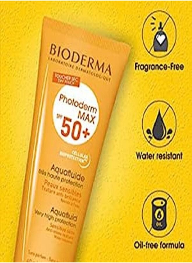 BIODERMA Photoderm Max Aquafluide SPF 50+ Dry Touch Mat Finish Sunscreen Light Tint 40ml