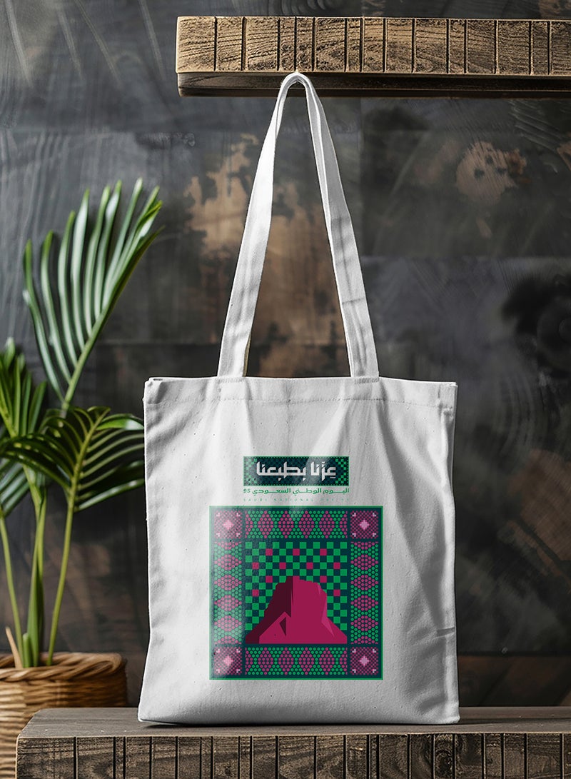 لوحة حقيبة يد بأحزمة كتف من البوليستر لمناسبة اليوم الوطني السعودي - Image 3