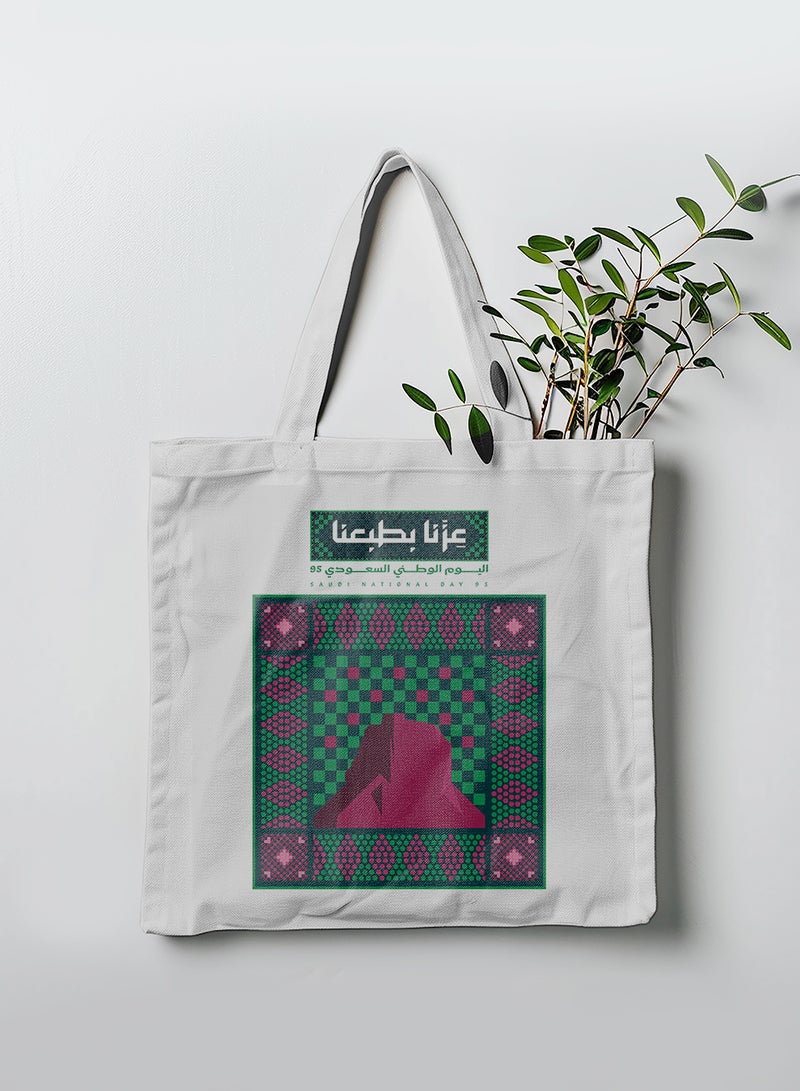 لوحة حقيبة يد بأحزمة كتف من البوليستر لمناسبة اليوم الوطني السعودي - Image 1
