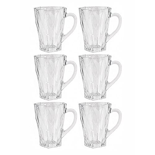 Goodhomes Transparent Glass Small Tea Cups Set of 6 Pieces 180ml - Image 1