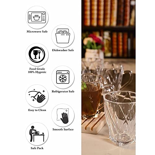 Goodhomes Transparent Glass Small Tea Cups Set of 6 Pieces 180ml - Image 5