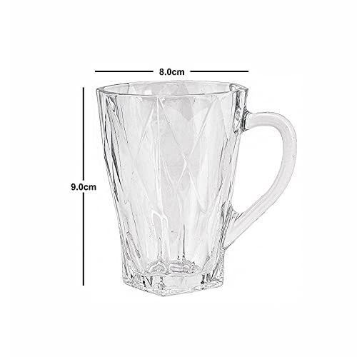 Goodhomes Transparent Glass Small Tea Cups Set of 6 Pieces 180ml - Image 3