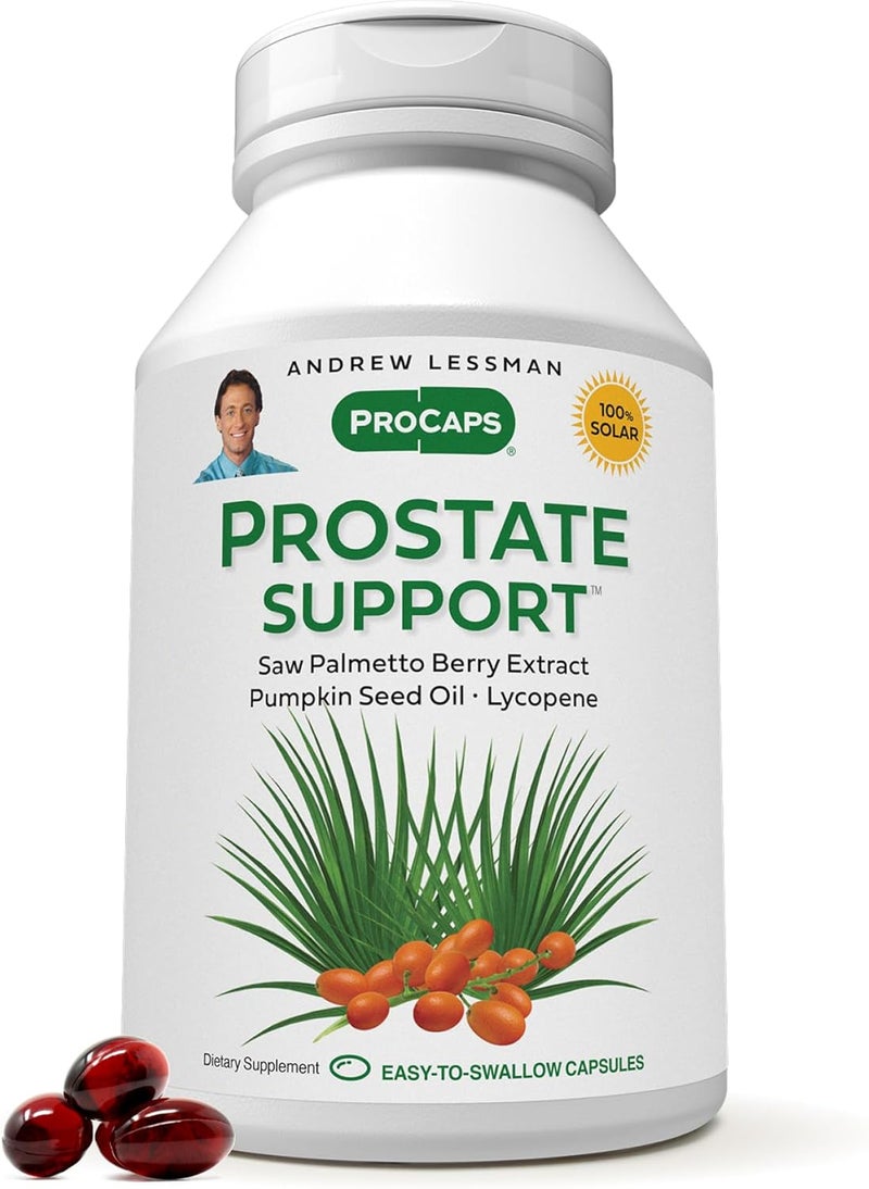 ANDREW LESSMAN Prostate Support Supplement for Mens Health 30 Softgels No Additives  Saw Palmetto for Men Pumpkin Seed Oil Lycopene Omega3 for Prostate Health Urinary Bladder Function - Image 1