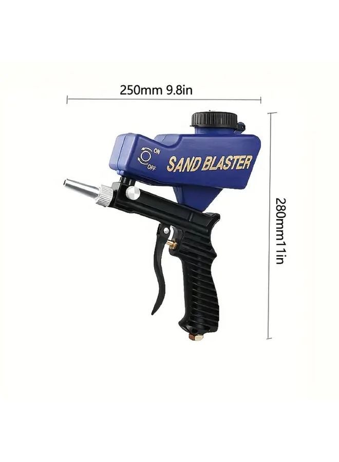 مسدس رمل محمول أحمر قابل للتعديل 90 رطل لكل بوصة مربعة لتلميع المعادن وإزالة الصدأ وصيانة السيارات - Image 3
