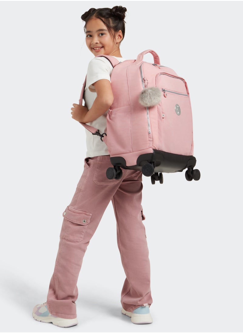kipling Kipling New Zea Kids' Large Wheeled Backpack with 13 inch Laptop Protection Bridal Rose  - Image 3