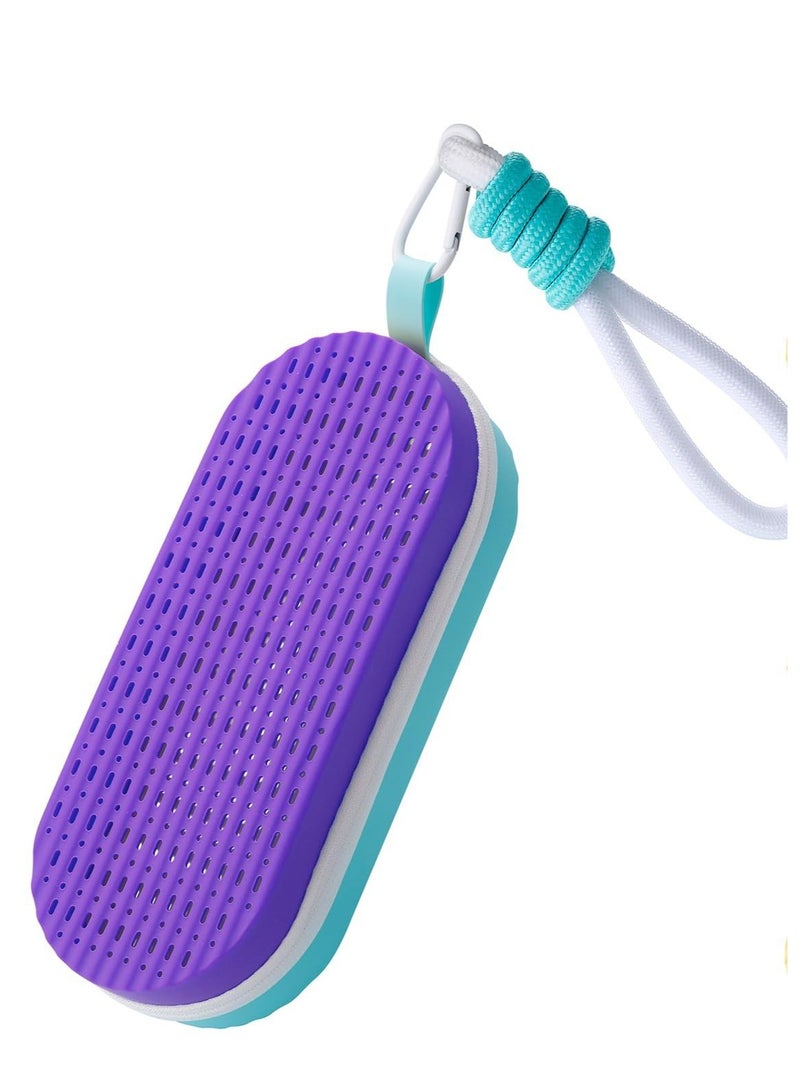 spa luxetique Silicone Goggle Case - Shockproof & Ventilated Swimming Glasses Storage Box (Lavender) | 7.9"x3.1"x2", Anti-Scratch, Quick-Dry Design  - Image 1
