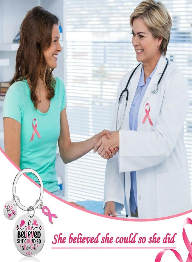 كونسيت سلسلة مفاتيح كونسايت لسرطان الثدي، هدايا لمتعافيات سرطان الثدي، سلسلة مفاتيح ملهمة للنساء والفتيات، إكسسوارات الشريط الوردي، هدايا ملهمة، هدايا للحفلات - Image 5