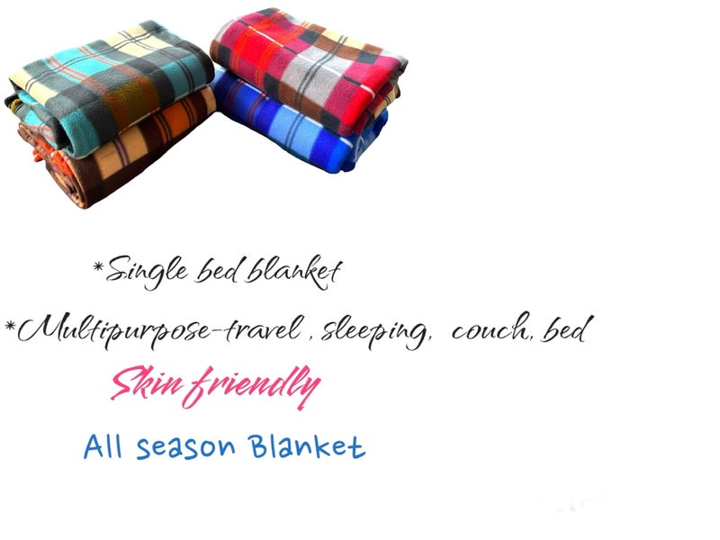 Homescape Lightweight Fleece Blanket for Single Bed – Super Soft, Warm & Skin-Friendly | All Season Use-Green - Image 4