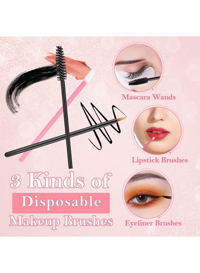 Audab Disposable Makeup Applicators Kit With Makeup Puff Makeup Mixing Palette Makeup Artist Supplies Accessories Mascara Wands Lip Brushes Hair Clips Powder Puffs For Face With Storage Box - Image 5