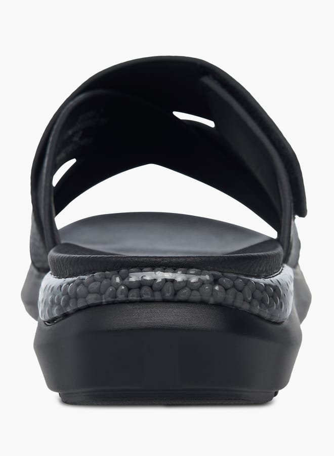 Le Confort Mens Solid Cross Strap Slip-On Sandals  - Image 4