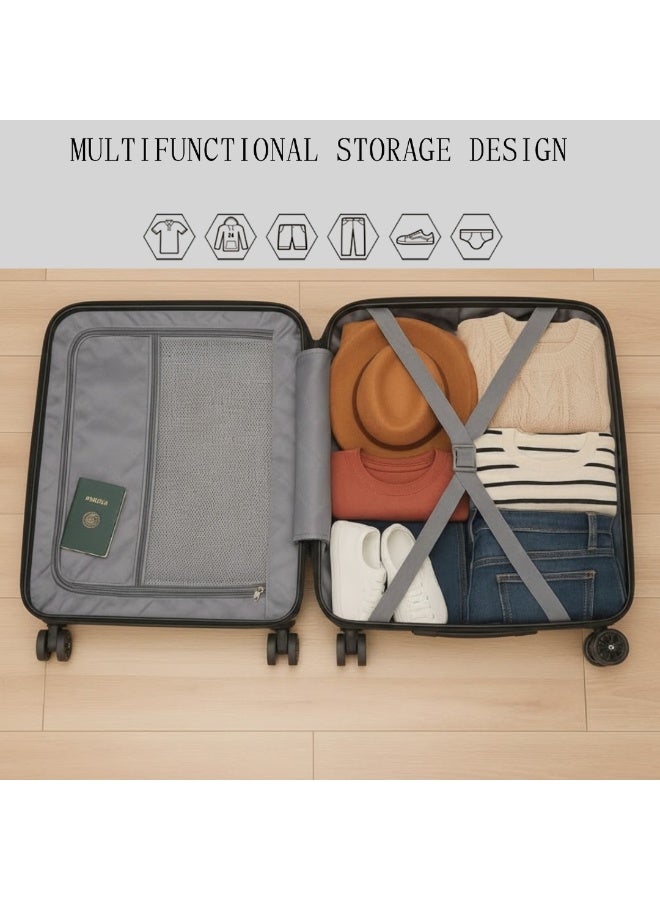 طقم حقائب سفر صلبة الجوانب من البولي بروبيلين مكون من 3 قطع - حقائب سفر خفيفة الوزن بعجلات دوارة بزاوية 360 درجة | حقائب ترولي متينة لسفر آمن (صغيرة، متوسطة، كبيرة) - Image 4