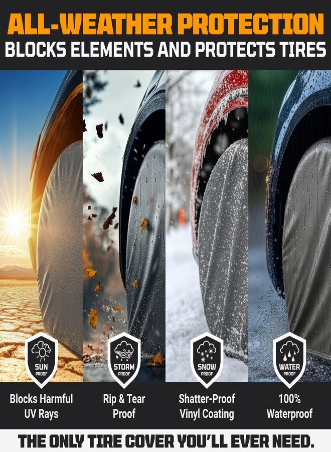 TOOLTROOPERS TIRESHIELD PRO Tire Covers Set of 4 - Heavy Duty All-Weather UV-Resistant Wheel Covers w/StormLock System - Year-Round Protection for Your RV, Camper, Truck, Car & Trailer Tires w/ 26-28.75" Diameter - Image 4