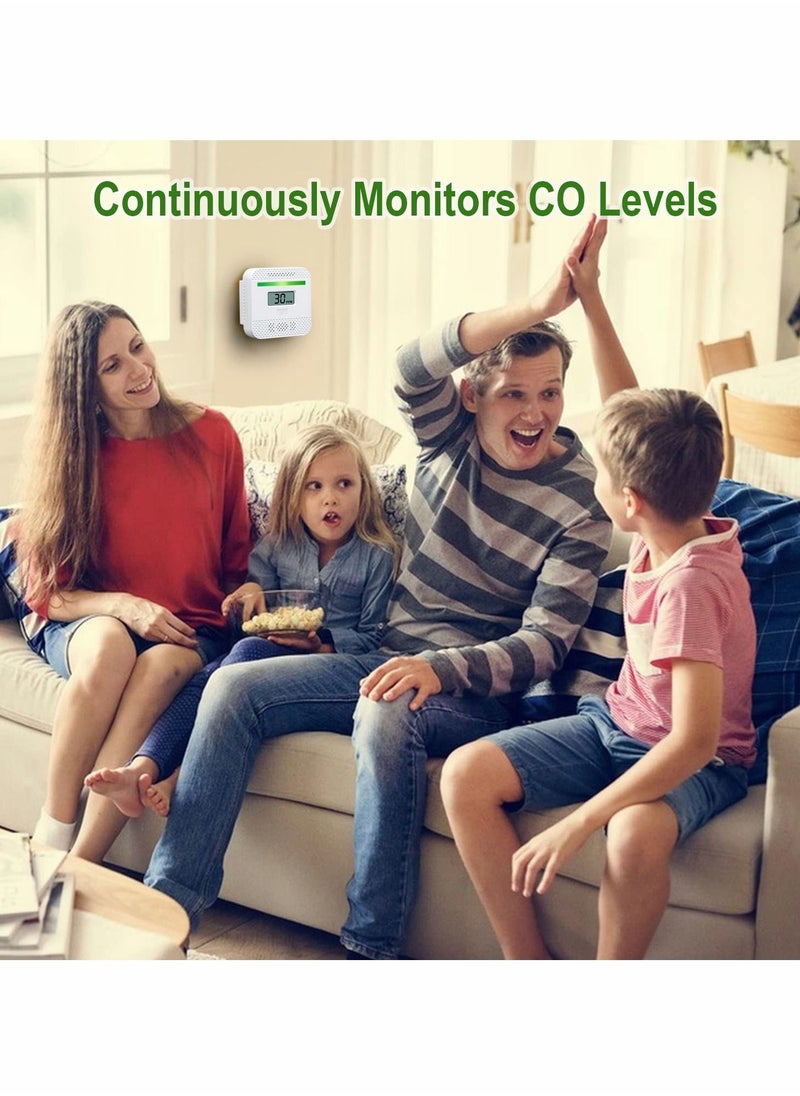 Y&D - Carbon Monoxide Detectors, CO Alarm Detector Device with LCD Digital Display for Travel RV Home, Portable Electrochemical Sensor, Battery Powered - Image 1