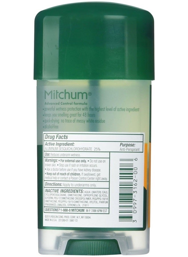 Mitchum Clear Gel Antiperspirant & Deodorant for Men, Super Sport - 2.25 oz - 2 pk - Image 2