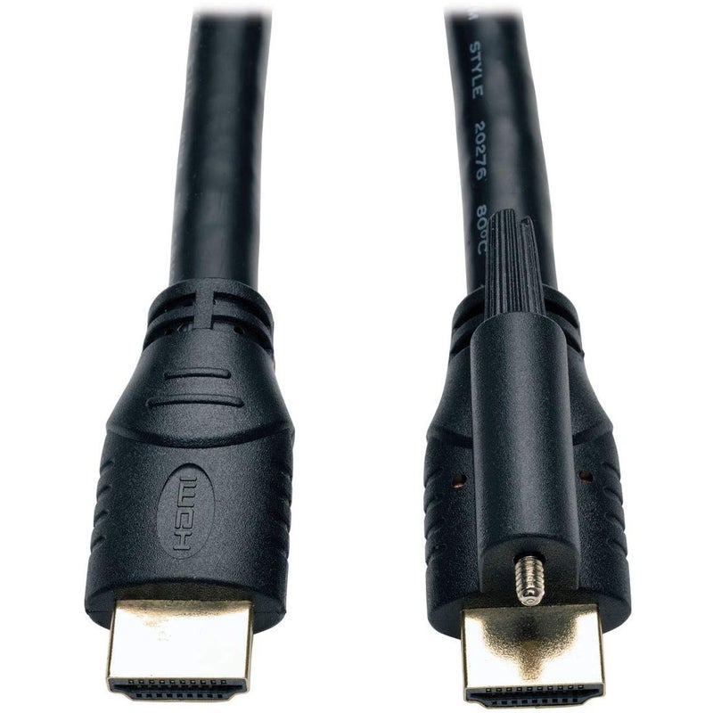 Tripp Lite High Speed HDMI Cable with Ethernet and Locking Connector, High-Definition Video 4K X 2K, 24AWG (M/15-ft. (P569-015-LOCK), Black
