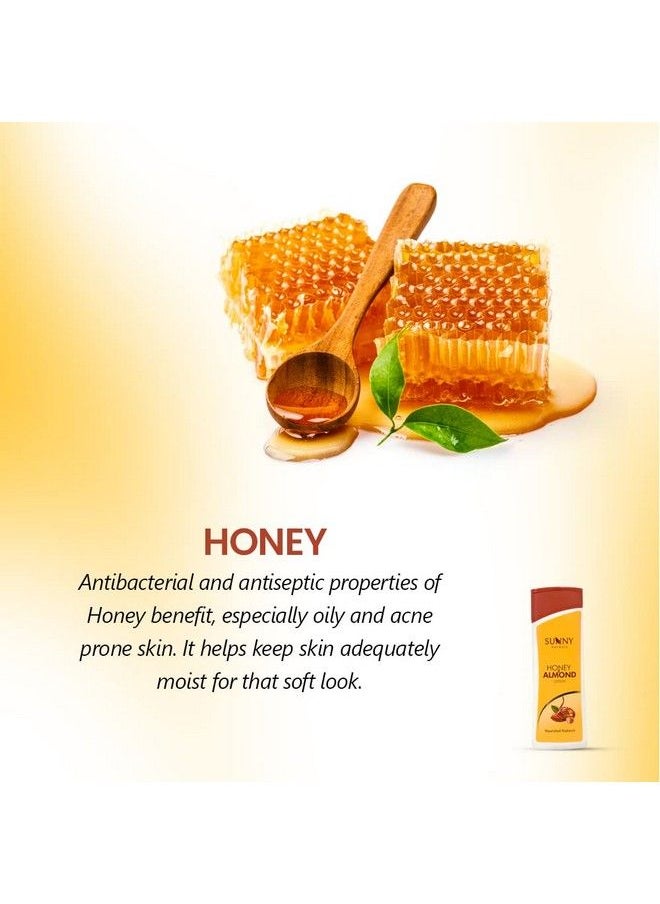 Sunny Honey & Almond Body Lotion With Natural Ingredients ; Enriched With Almond Oil Which Provides Smooth & Radiant Skin ; Infused With Honey Which Gives A Firmyouthful Skin 100Ml (Pack Of 2)  - Image 4