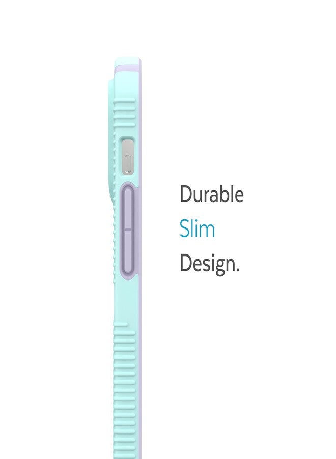 Speck iPhone 14 Pro Max Case - Slim, Drop Protection, Scratch Resistant - No Slip Grip for iPhone 14 Pro Max 6.7" Model - Pale Cyan/Lilac GemShell Grip Hard - Image 3