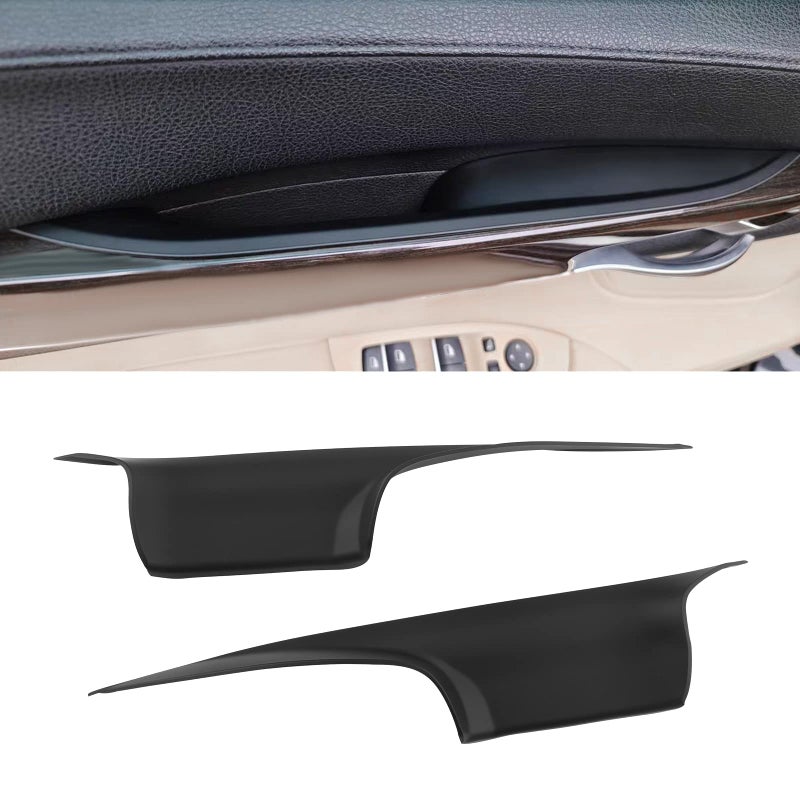 JDMON Compatible with Door Pull Handle Covers BMW 7 Series 730 740 750 760 F01 F02 2008 2009 2010 2011 2012 2013 2014 Interior Door Grab Handle Covers Trim Left Front Right Front