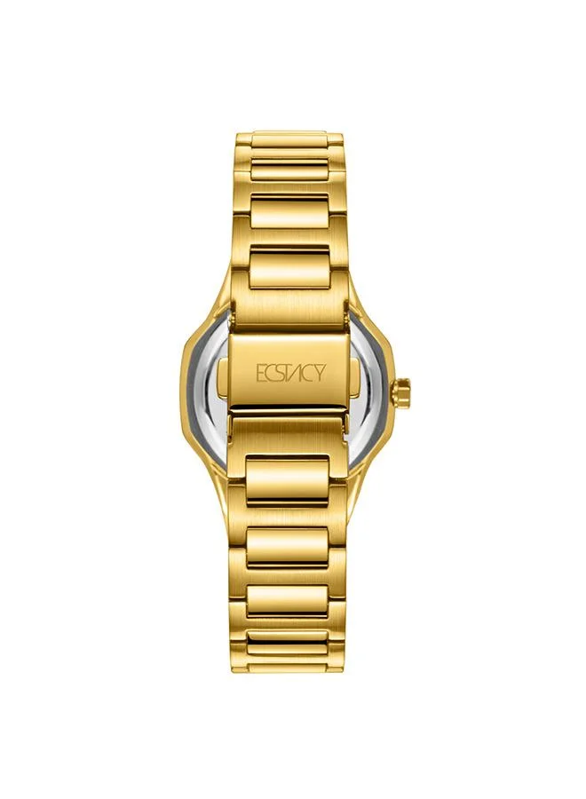 ECSTACY Ecstacy E23511-GBGMC Women's Analog Display Watch & Stainless Steel Strap Gold