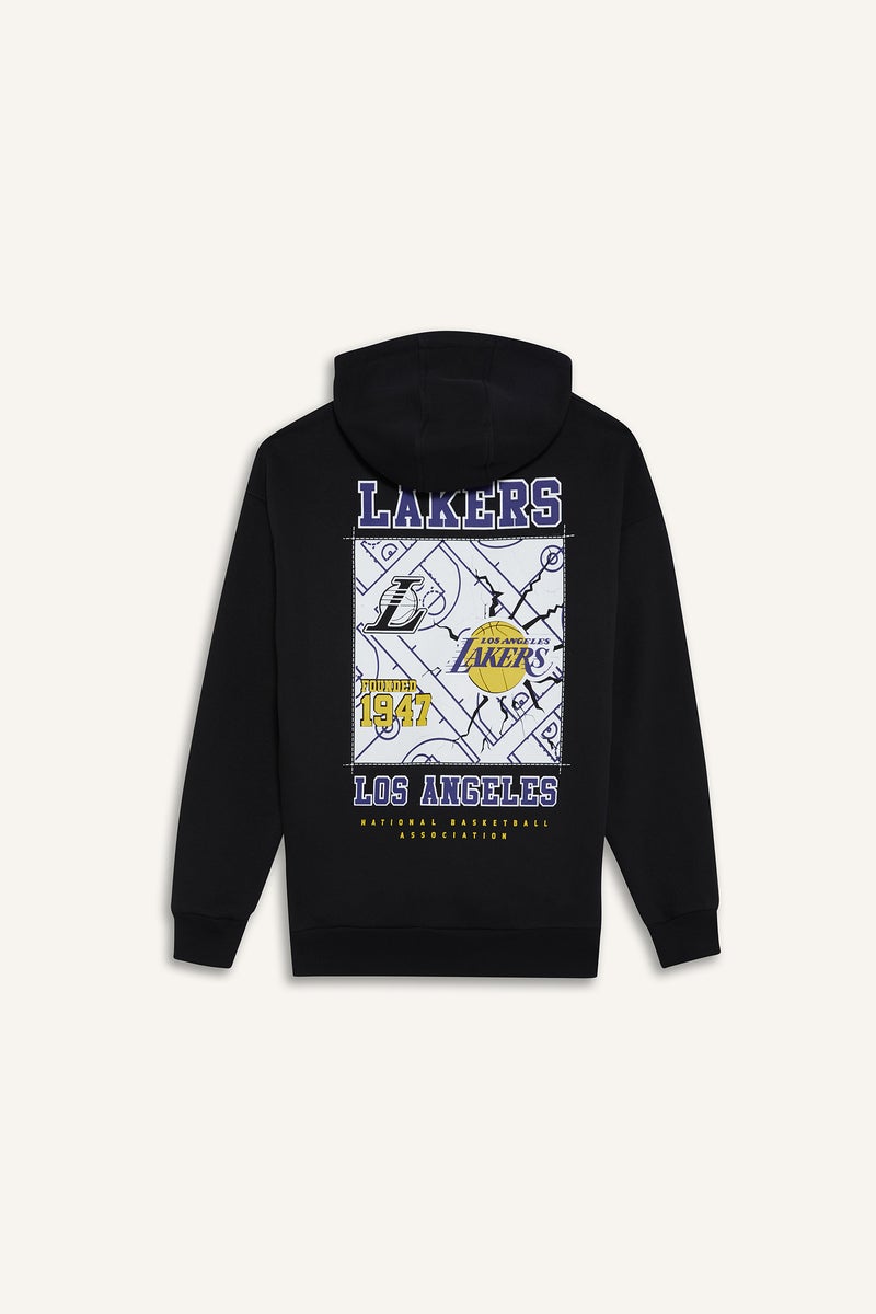 DeFacto Man DeFactoFit NBA Los Angeles Lakers Oversize Fit Thick Sweatshirt  - Image 4