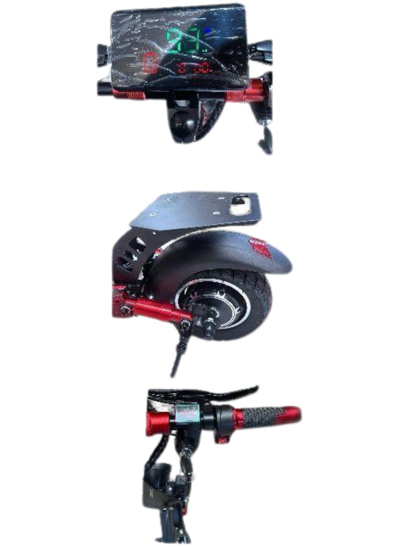 Niyazi Electric Scooter | Crony Scooter | Electric Scooter for Adults | 1200W Motor | Electric Scooter with Seat | Foldable Electric Scooter | 48V Voltage | Front and Rear Lights | Shock Absorption Suspension | Storage Basket | Weight Capacity 120 KG | 10-Inch Tires  - Image 2