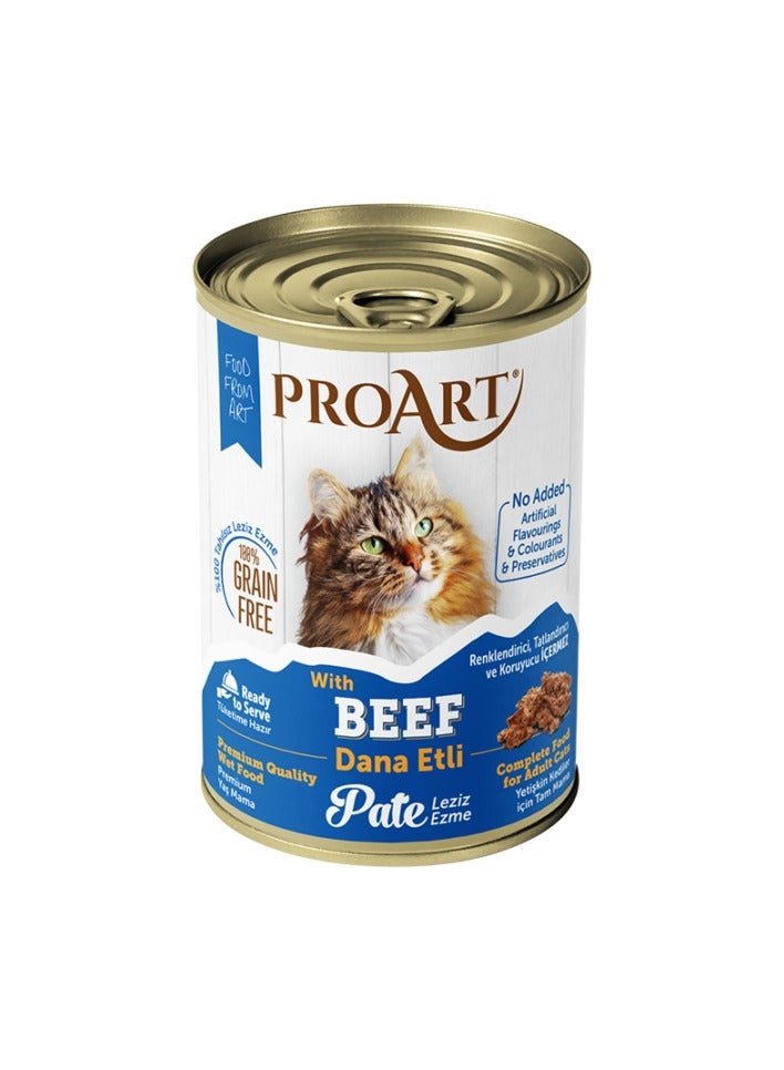 PROART Adult Cat Pate With Beef 400g - Image 1