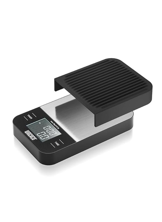 WACACO Exagram Coffee Scale with Timer, Pocket Digital Kitchen Weighing Scale, Portable & Lightweight with Protective Silicone Pad, 0.1 g/0.0035 oz Accuracy, (Batteries Not Included)  - Image 2